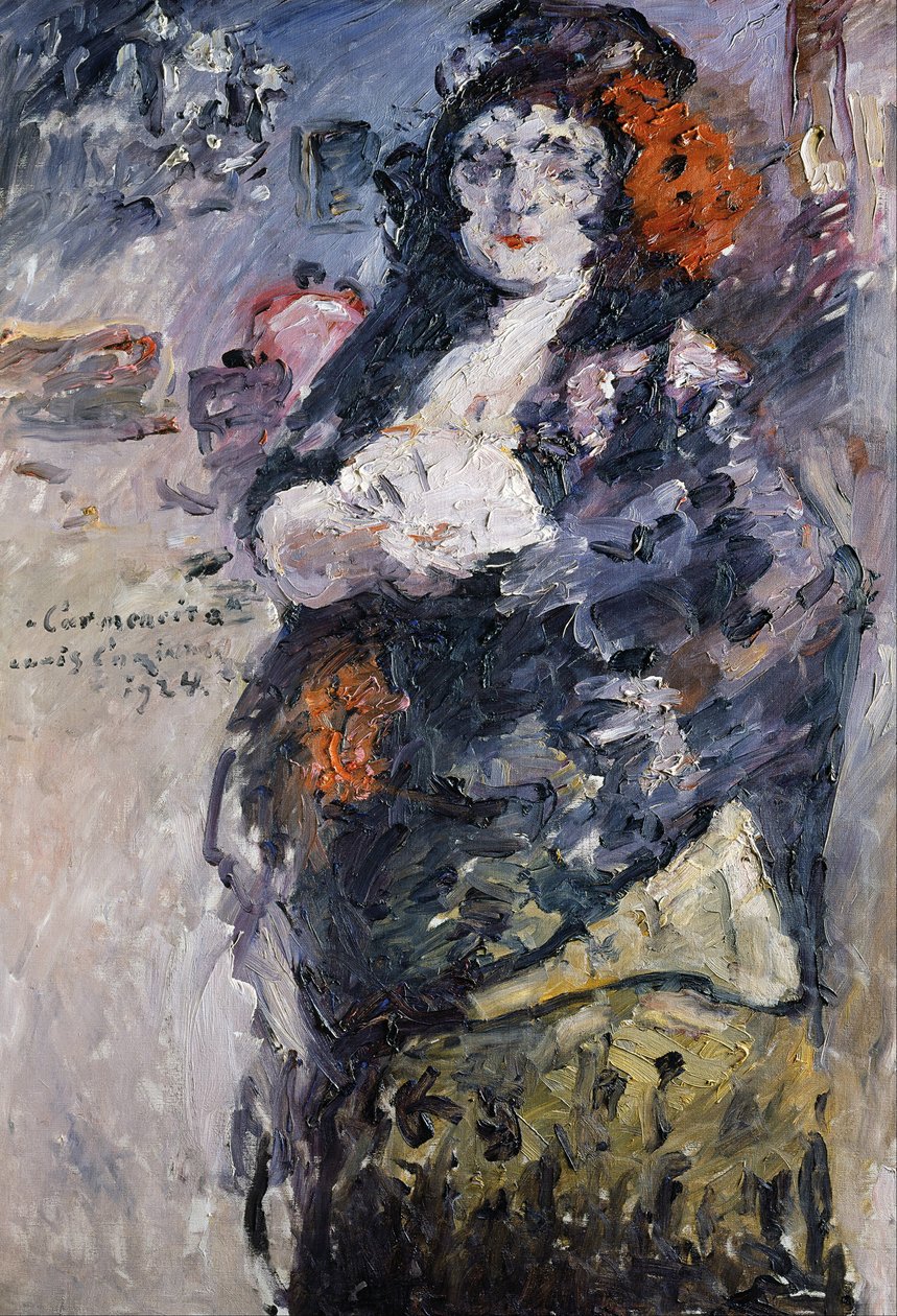 Carmencita Portrett av Charlotte Berend-Corinth i spansk kjole av Lovis Corinth