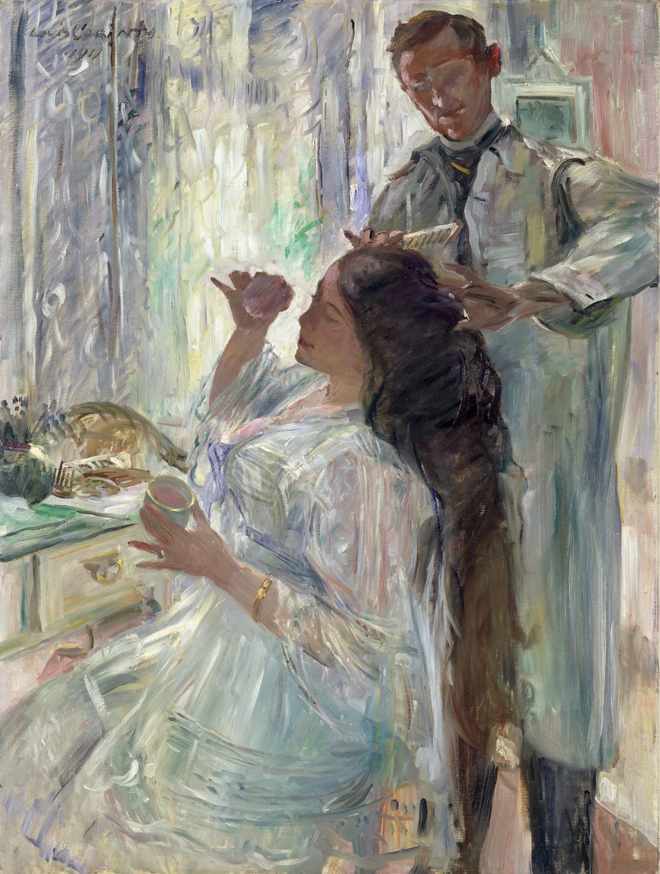 Charlotte Corinth ved toalettbordet hennes, 1911 av Lovis Corinth