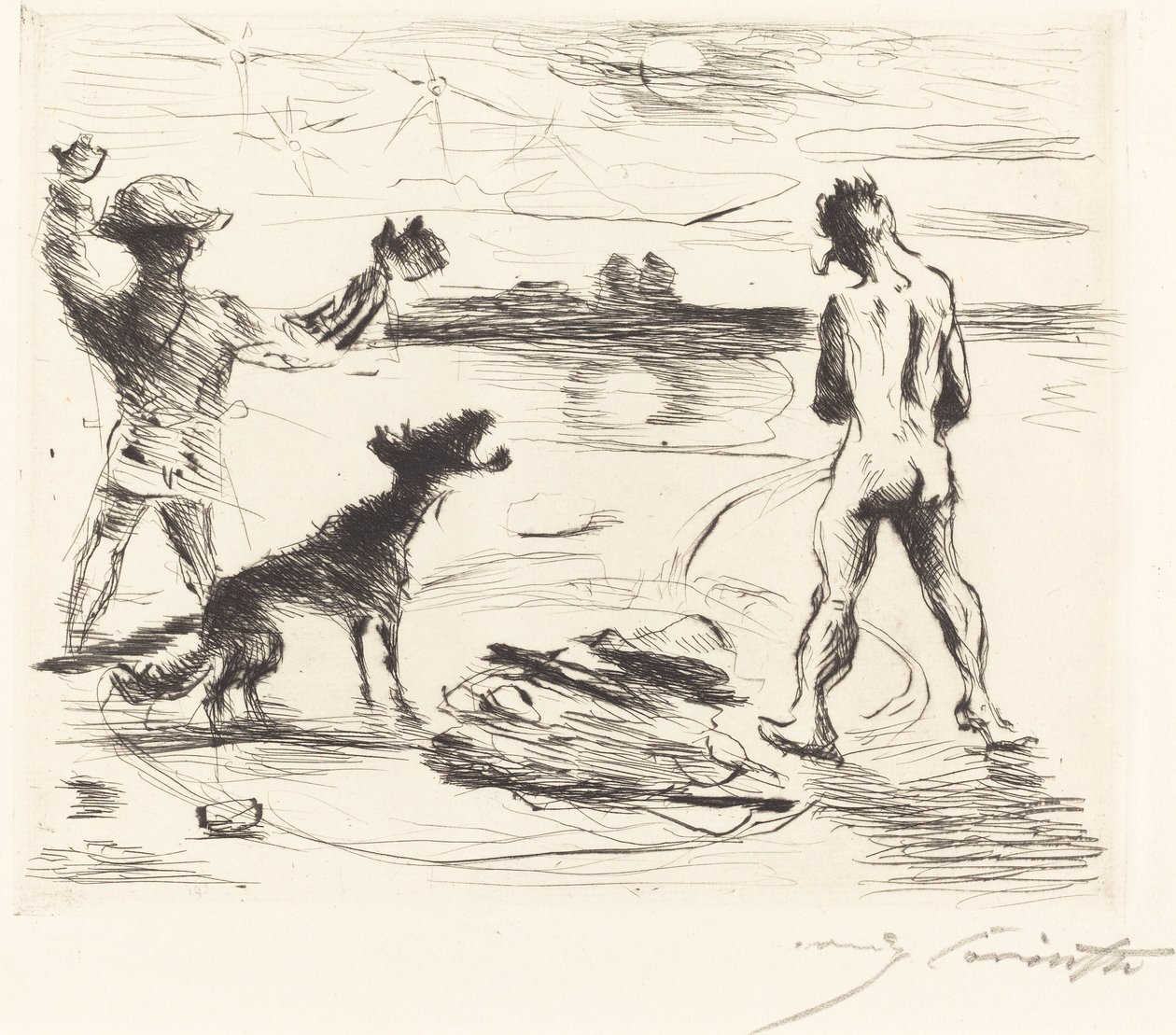 The Gastmahl of Trimalchio: pl. VII Banketten i Trimalchio: pl. VII, av Lovis Corinth