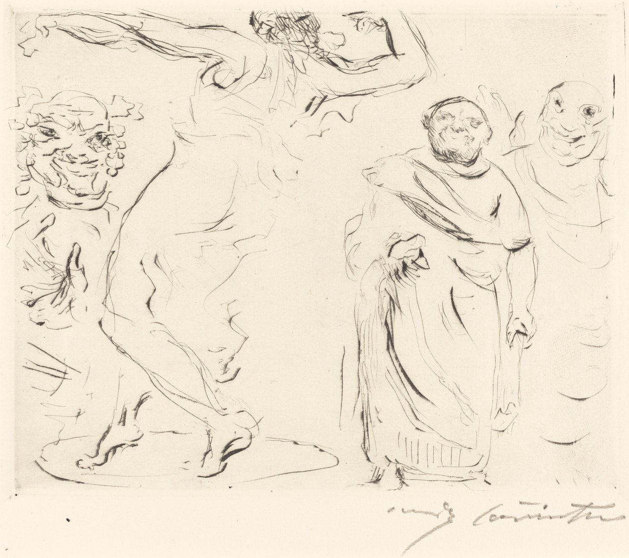 The Gastmahl of Trimalchio: pl. XI Banketten i Trimalchio: pl. XI, 1919. av Lovis Corinth