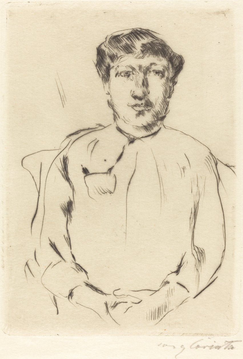 Frauenbildnis (Portrett av en kvinne) av Lovis Corinth