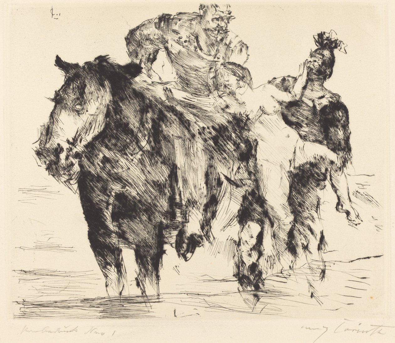Voldtekt kvinne Voldtekt, 1920. av Lovis Corinth