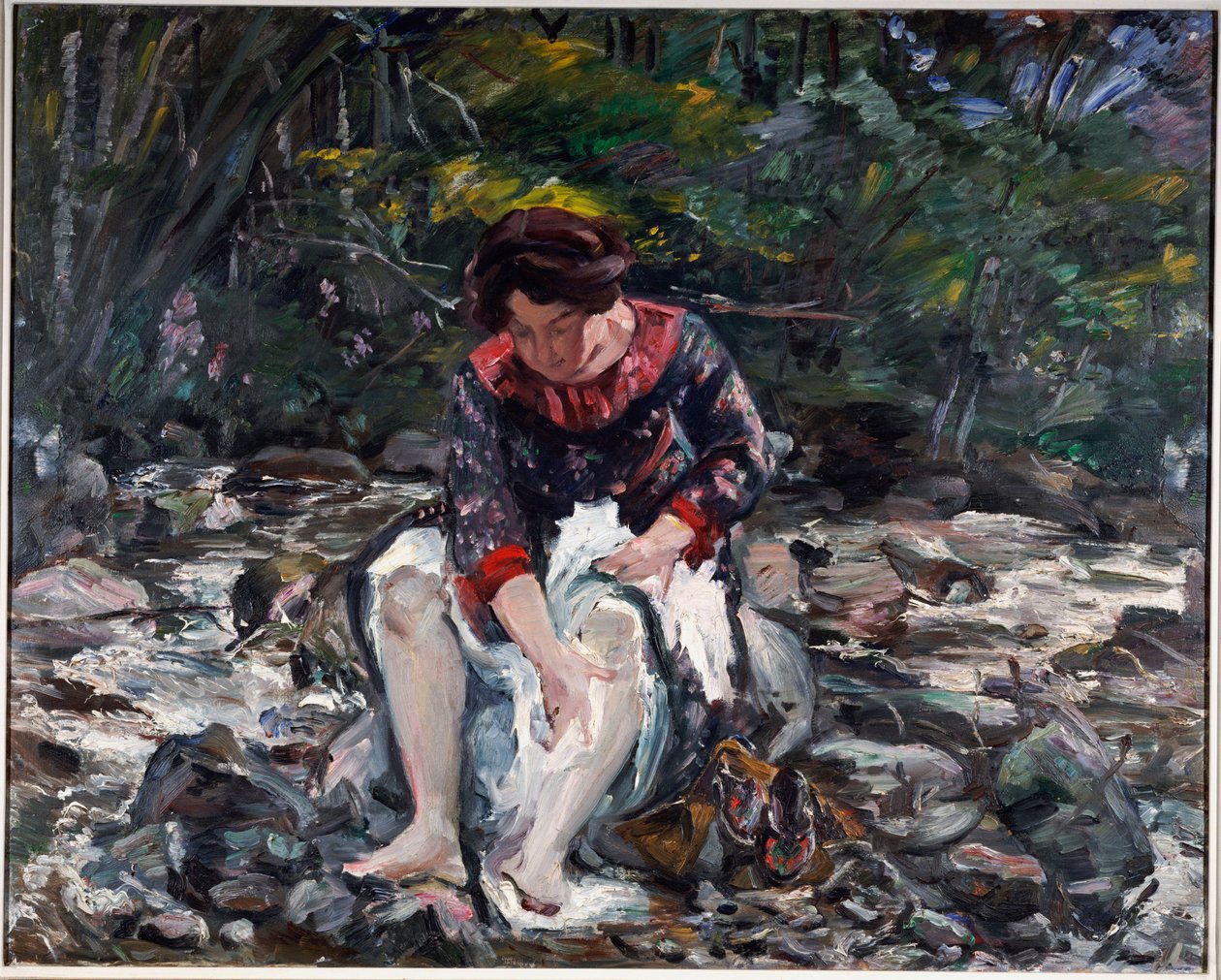 Jente i bekken, 1913 av Lovis Corinth