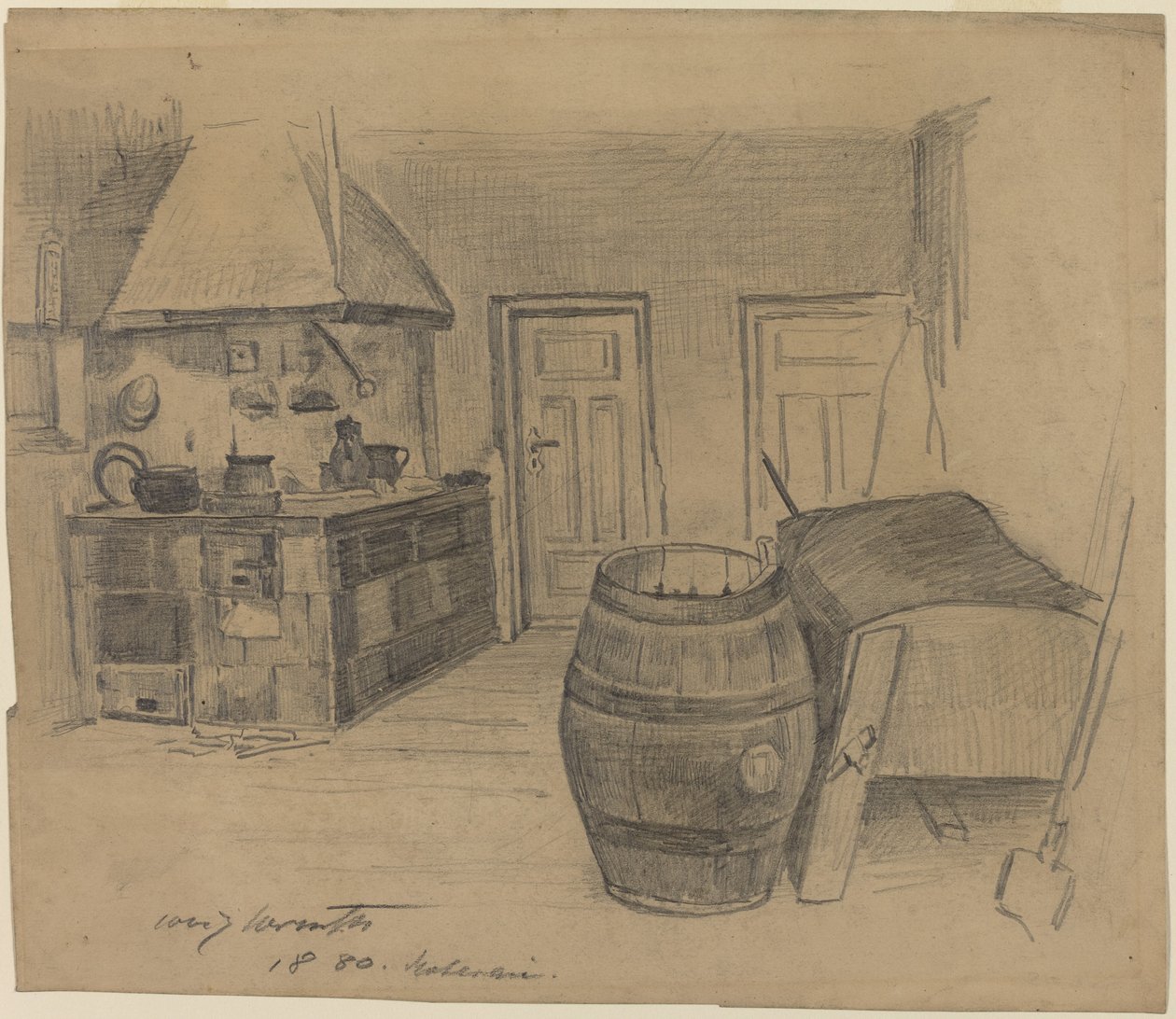 Interiør, 1880. av Lovis Corinth