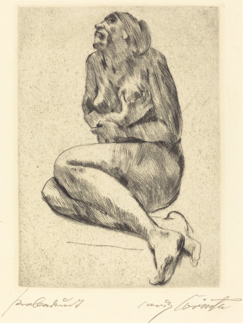 Hukende naken kvinne Hukende naken kvinne, 1914. av Lovis Corinth
