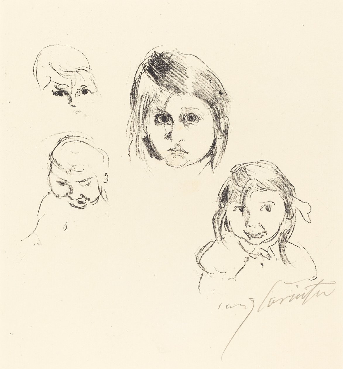 Kinderköpfe Heads of Children, 1914. av Lovis Corinth