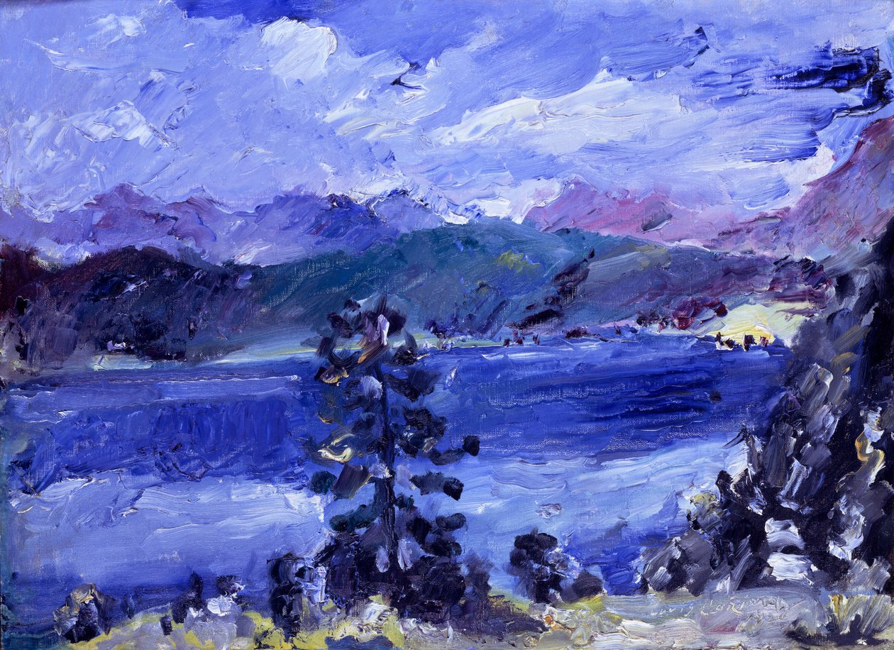 Walchensjøen med lerk av Lovis Corinth