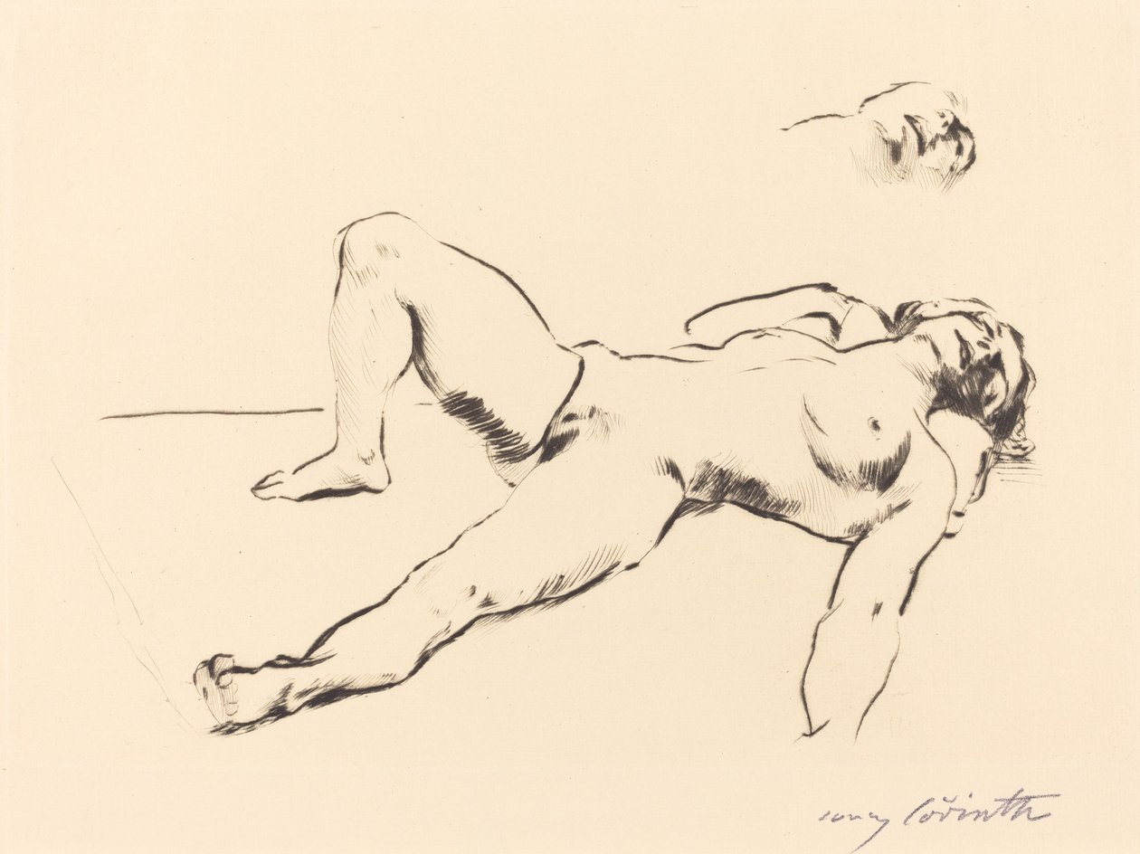 Liggende naken kvinne II, 1912. av Lovis Corinth