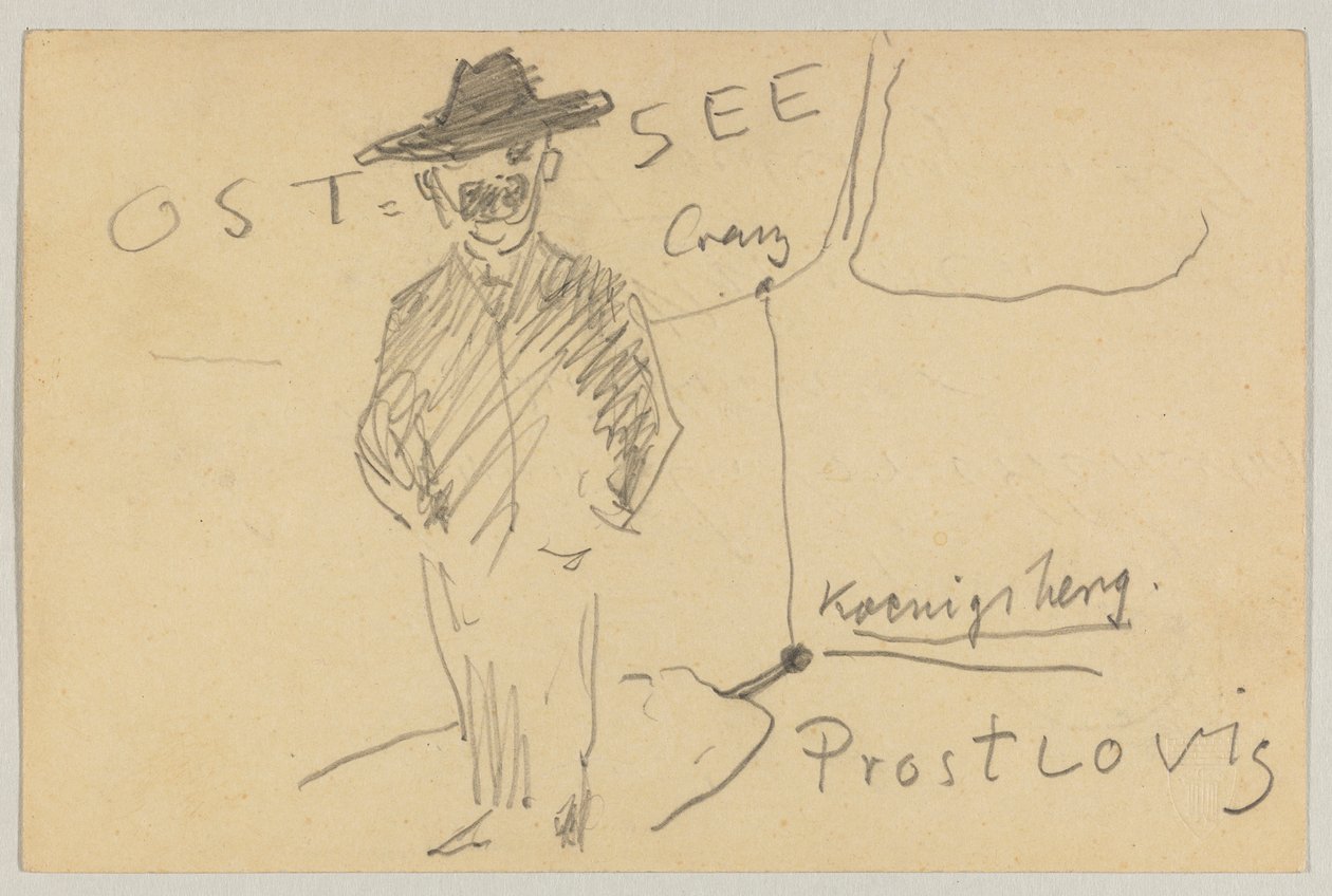 Lovis Corinth til Carl Strathmann: postkort, poststemplet 10. april 1903 av Lovis Corinth