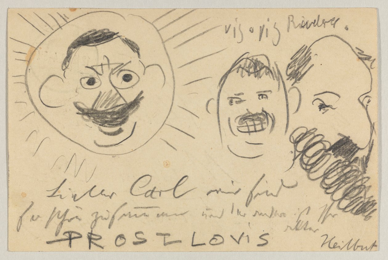 Lovis Corinth til Carl Strathmann: postkort, poststemplet 12. desember 1902 av Lovis Corinth