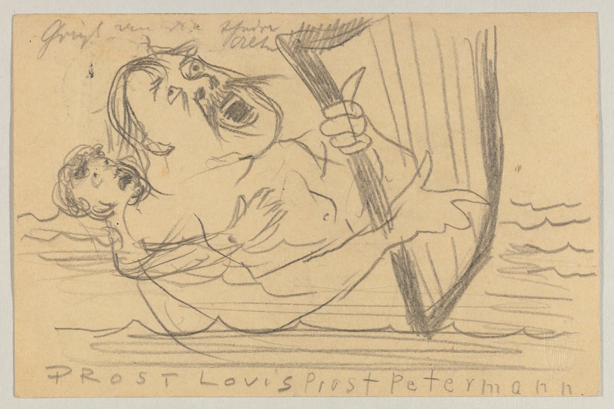 Lovis Corinth til Carl Strathmann: postkort, poststemplet 18. juli 1903 av Lovis Corinth