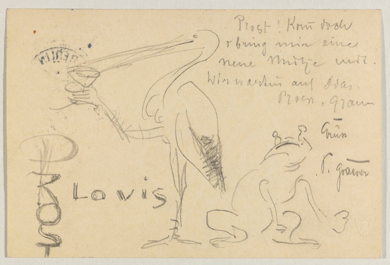 Lovis Corinth til Carl Strathmann: postkort, poststemplet 20. september 1906 av Lovis Corinth