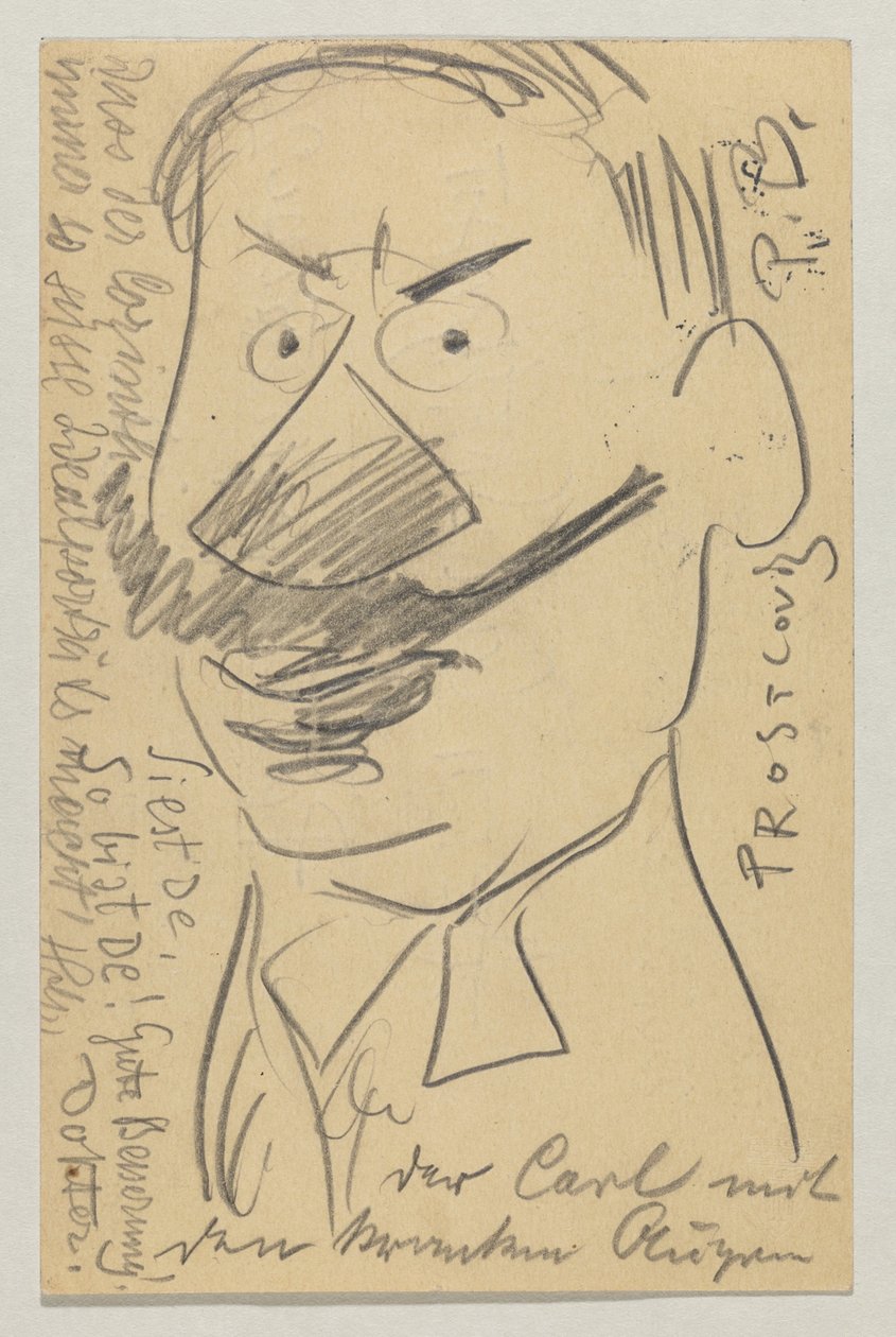 Lovis Corinth til Carl Strathmann: postkort, poststemplet 21. februar 1904 av Lovis Corinth