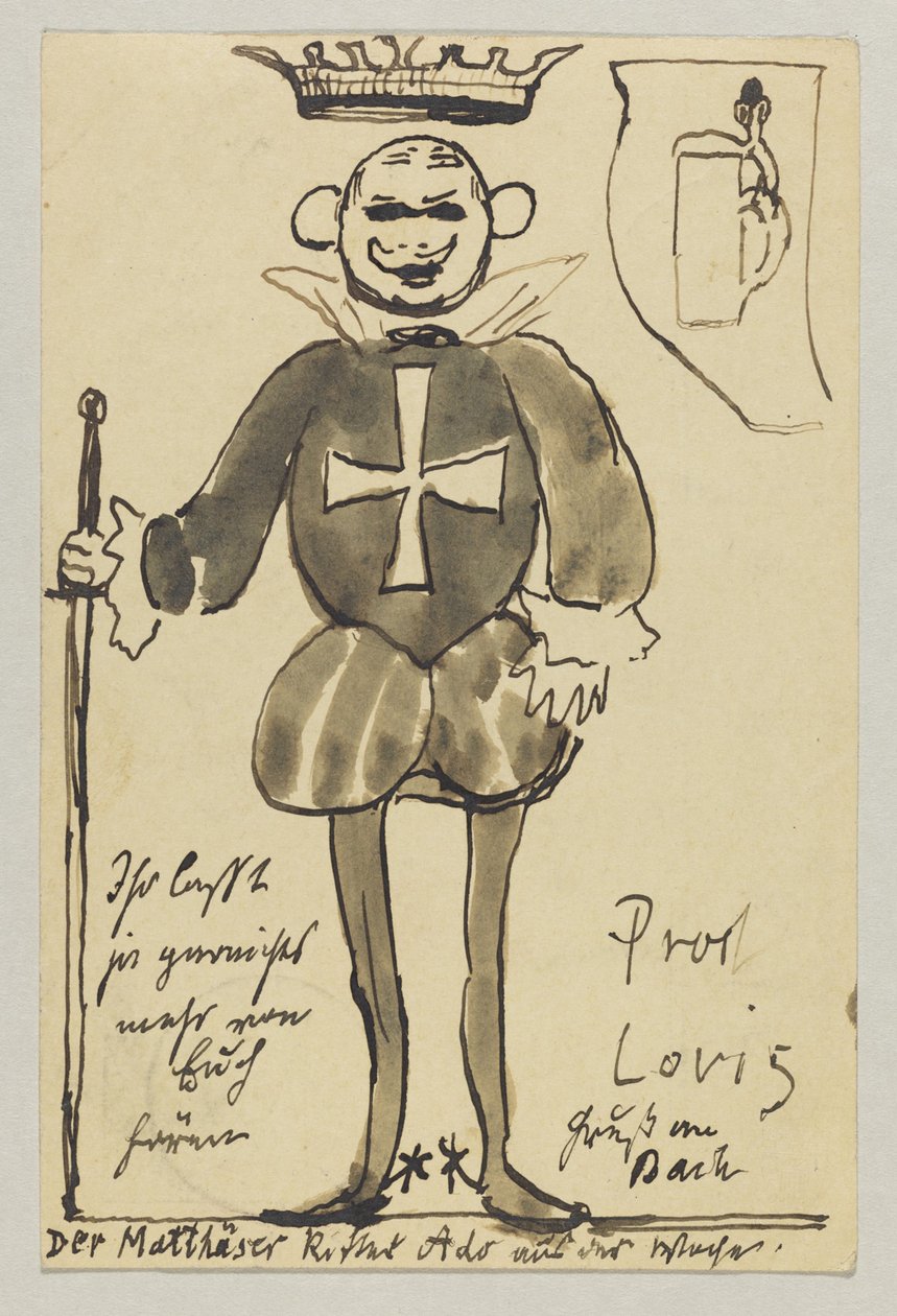 Lovis Corinth til Carl Strathmann: postkort, poststemplet 21. juni 1902 og 22. juni 1902 av Lovis Corinth