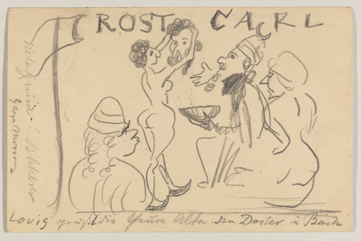Lovis Corinth til Carl Strathmann: postkort, poststemplet 22. mai 1905 av Lovis Corinth