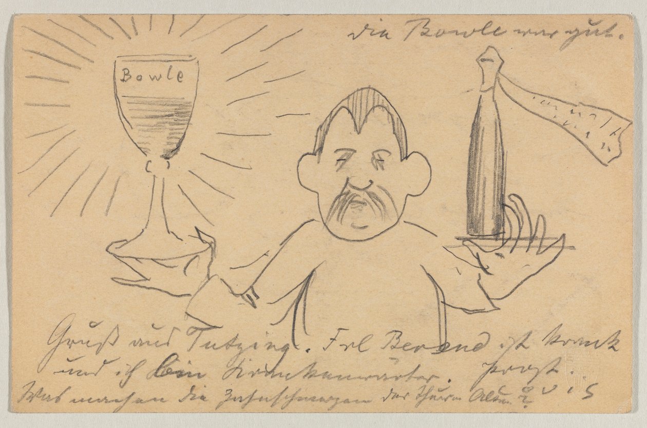 Lovis Corinth til Carl Strathmann: postkort, poststemplet 22. september 1902 av Lovis Corinth