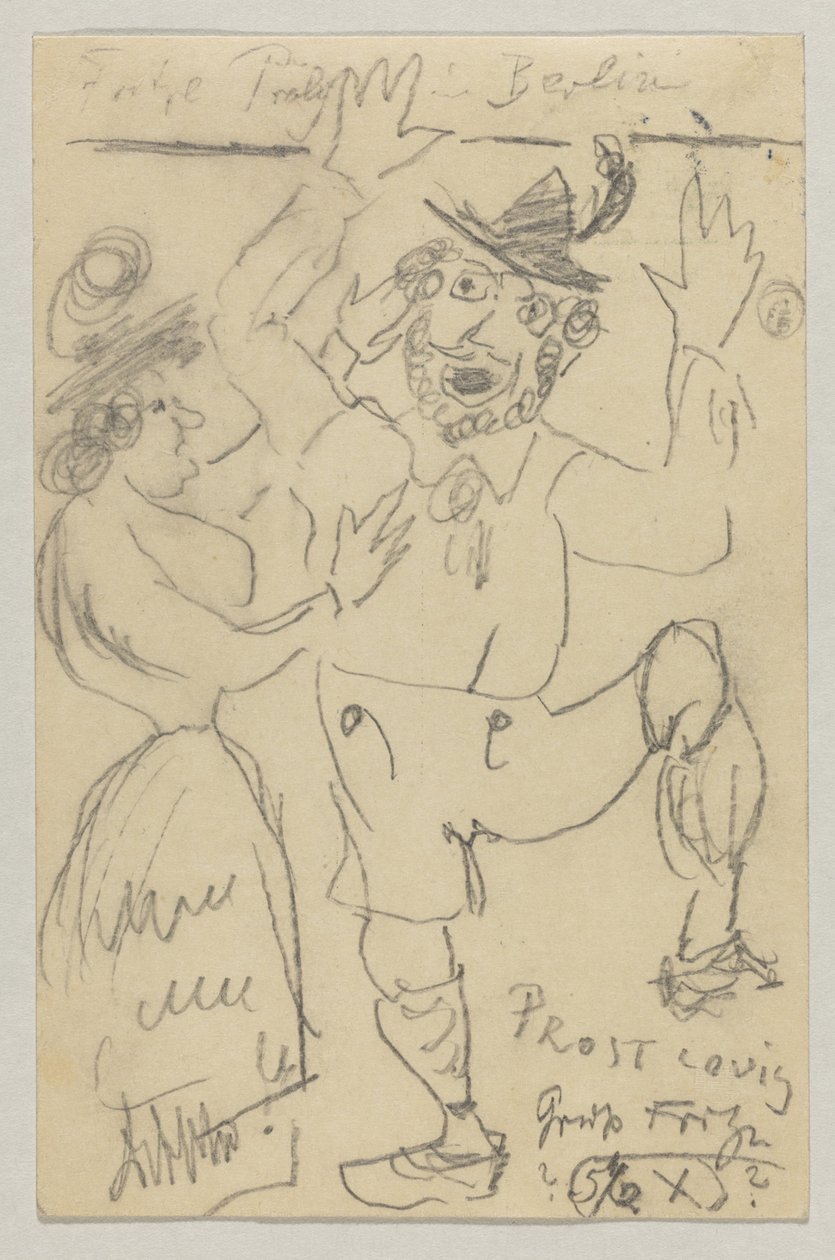 Lovis Corinth til Carl Strathmann: postkort, poststemplet 25. februar 1904 av Lovis Corinth