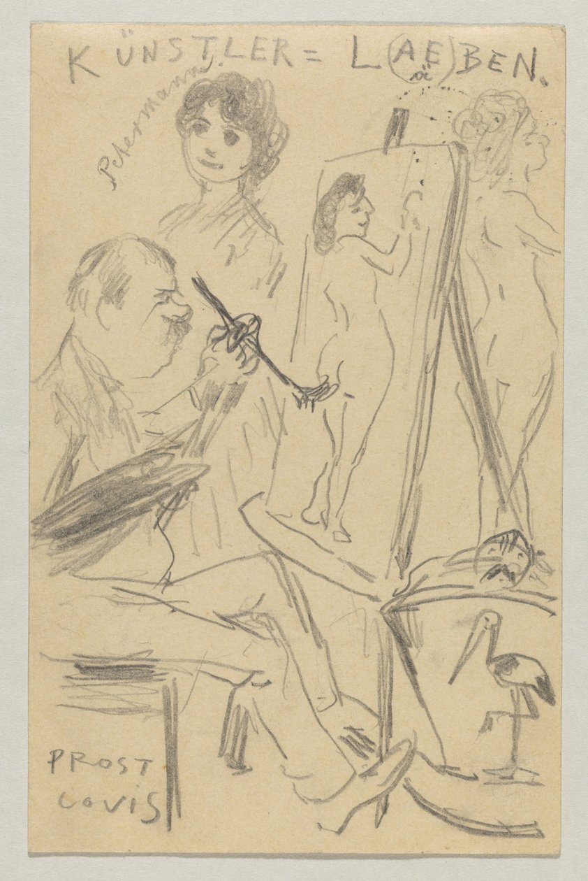 Lovis Corinth til Carl Strathmann: postkort, poststemplet 25. juni 1904 av Lovis Corinth