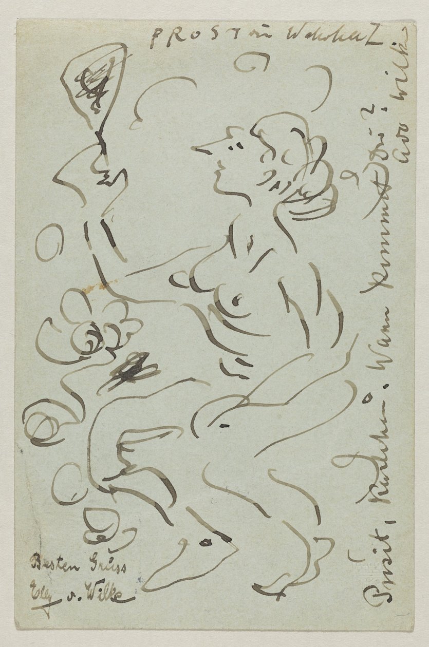 Lovis Corinth til Carl Strathmann: postkort, poststemplet 25. mars 1906 av Lovis Corinth