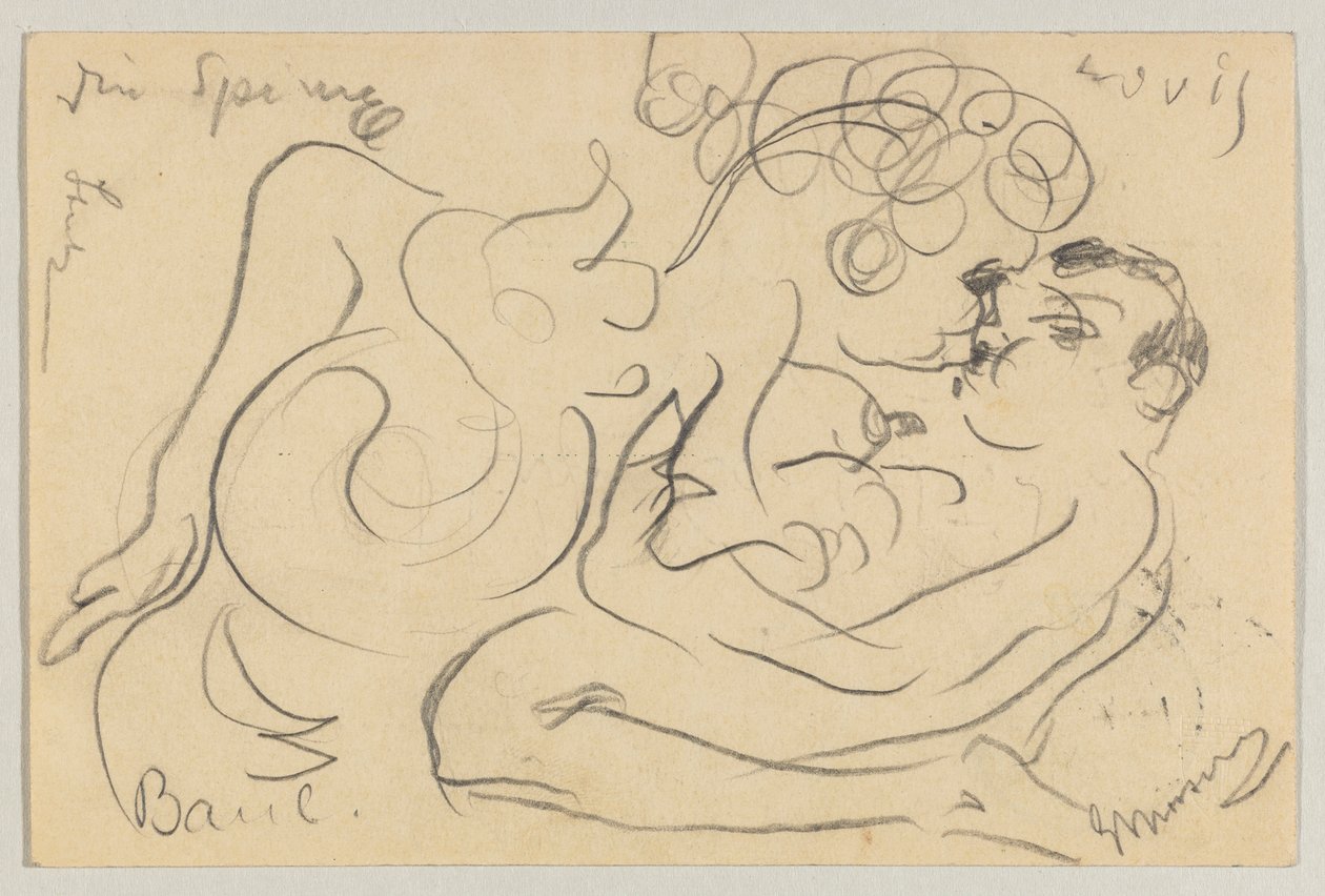 Lovis Corinth til Carl Strathmann: postkort, poststemplet 25. mars 1908 av Lovis Corinth
