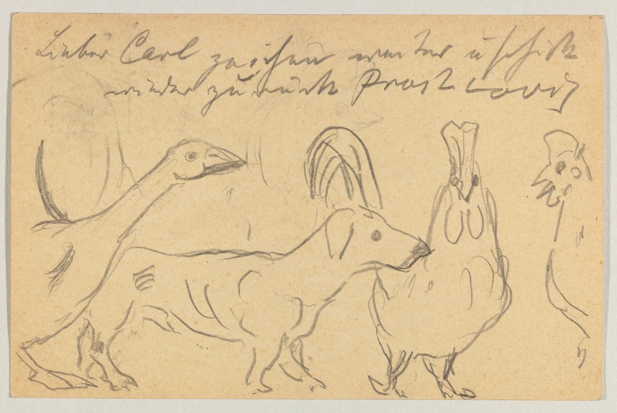 Lovis Corinth til Carl Strathmann: postkort, poststemplet 26. august 1905 av Lovis Corinth