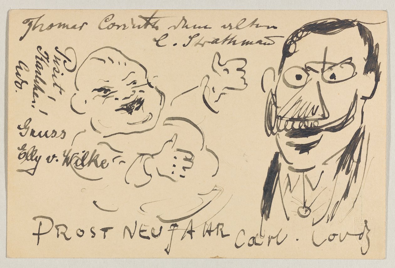 Lovis Corinth til Carl Strathmann: postkort, poststemplet 27. desember 1904 av Lovis Corinth