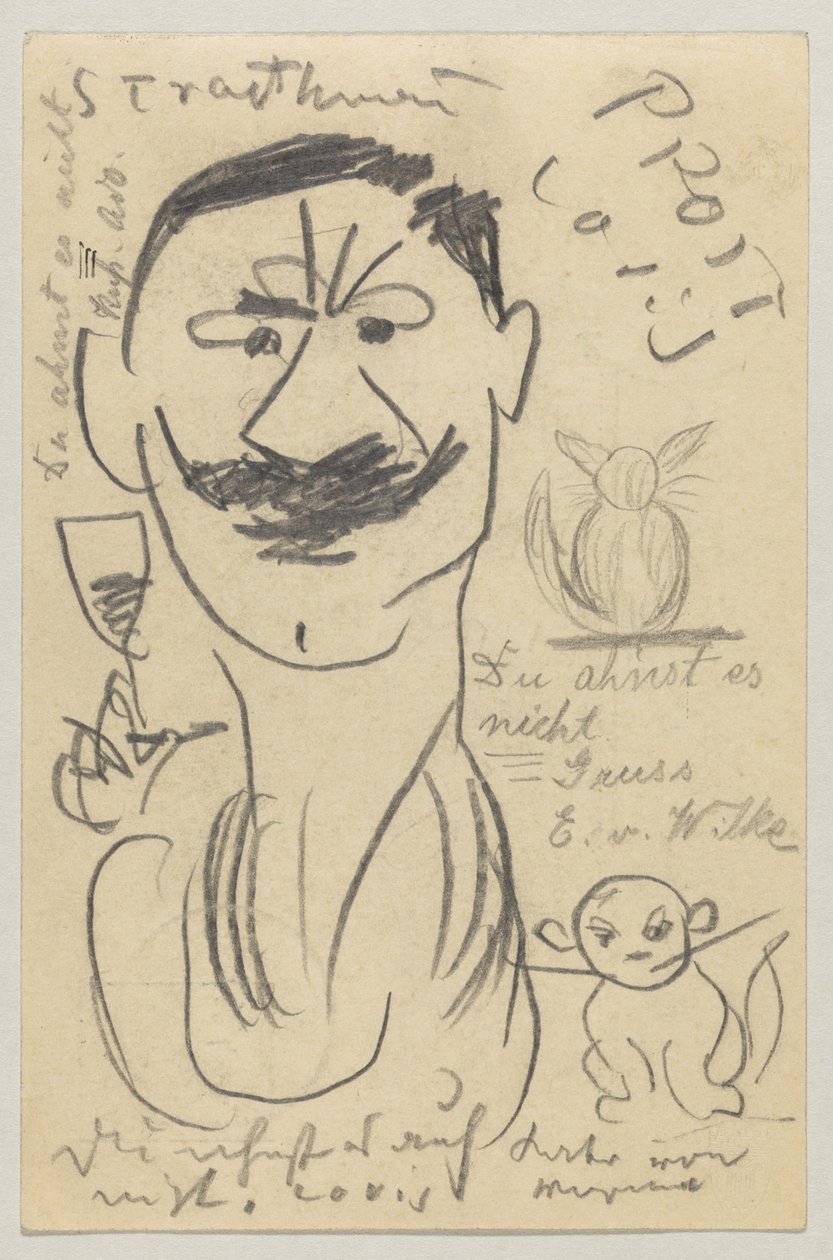 Lovis Corinth til Carl Strathmann: postkort, poststemplet 29. mars 1904 av Lovis Corinth