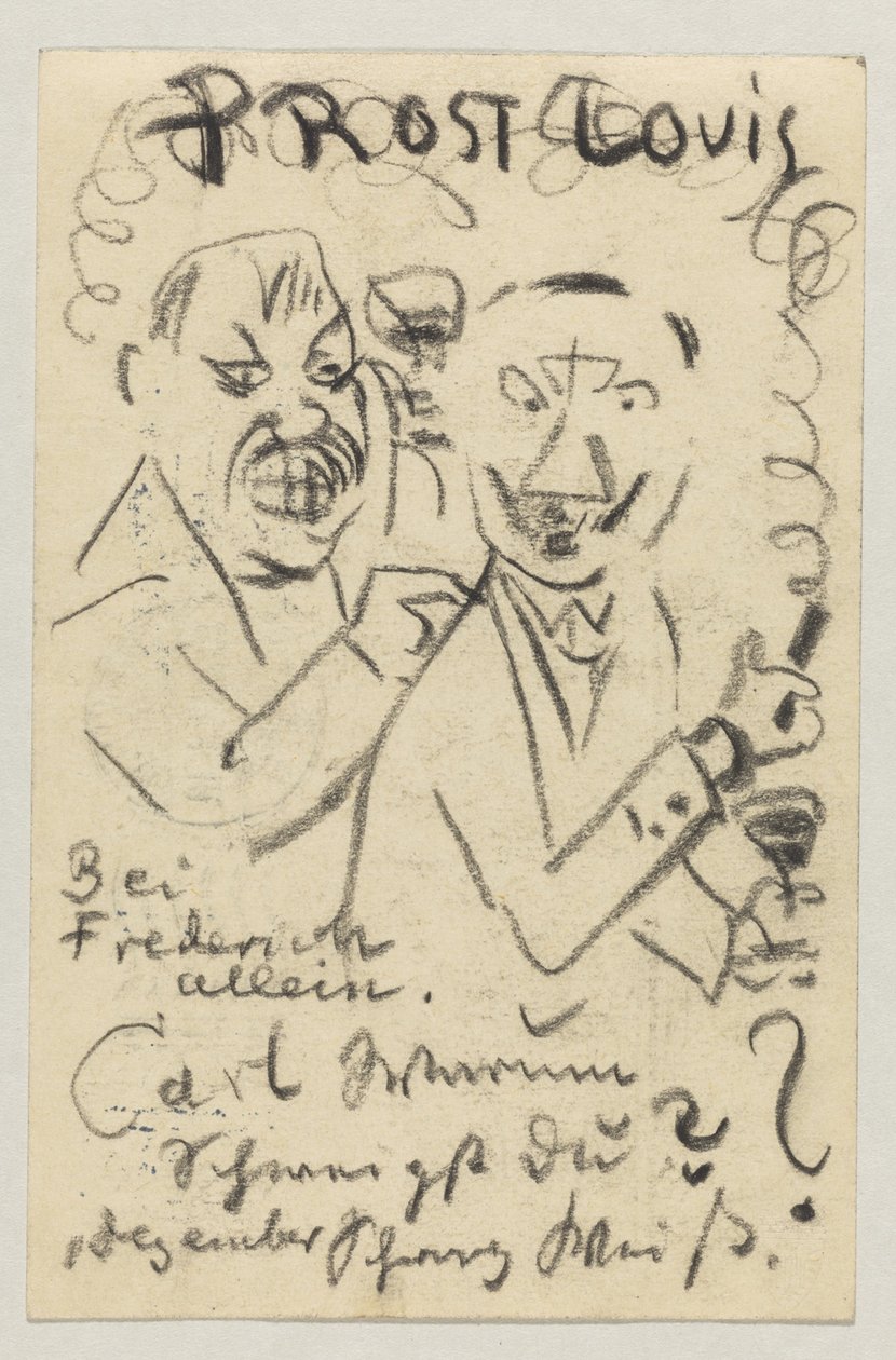 Lovis Corinth til Carl Strathmann: postkort, poststemplet 30. oktober 1907 av Lovis Corinth