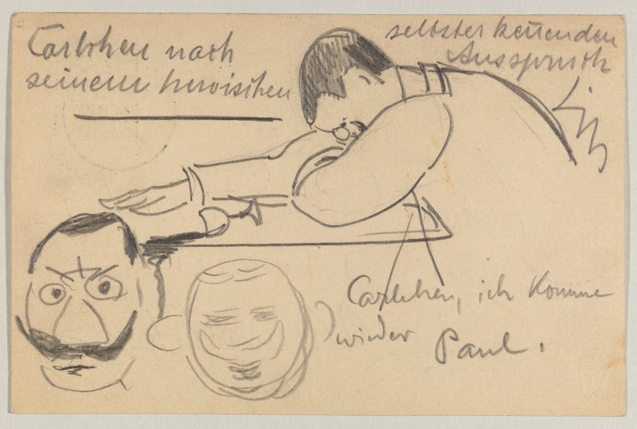 Lovis Corinth til Carl Strathmann: postkort, poststemplet 8. januar 1903 av Lovis Corinth