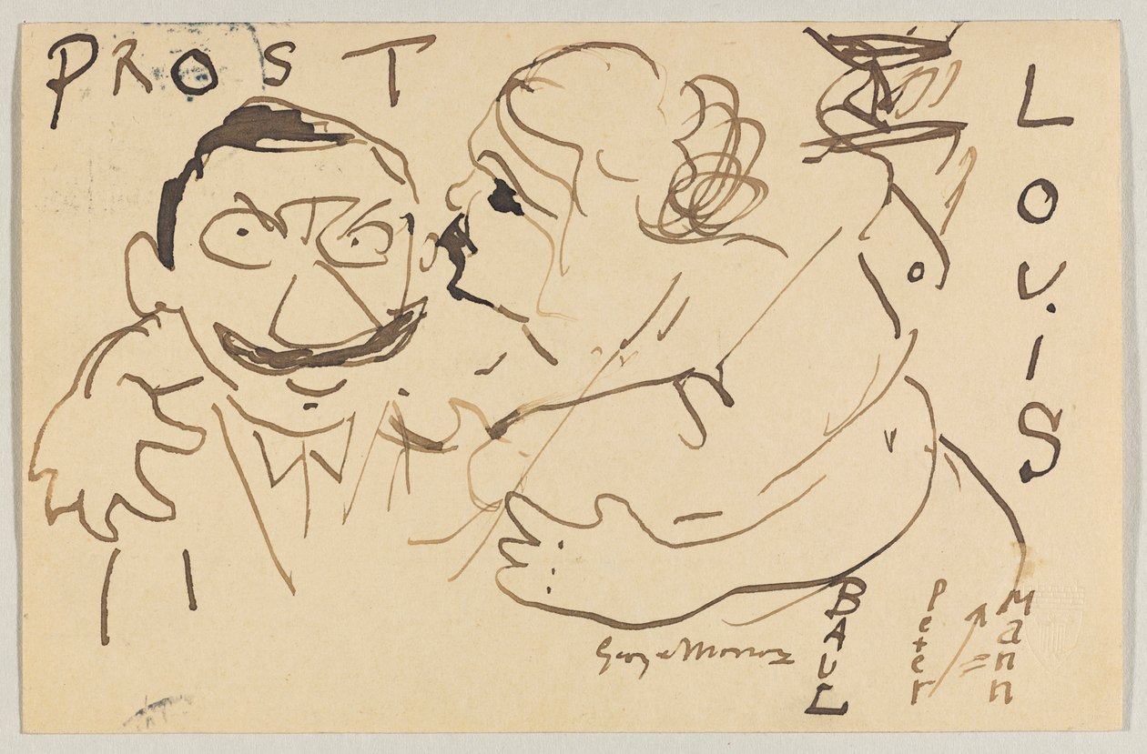 Lovis Corinth til Carl Strathmann: postkort, poststemplet 9. desember 1908 av Lovis Corinth
