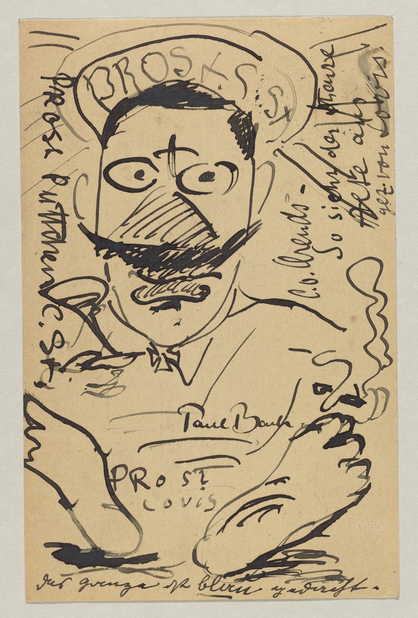 Lovis Corinth til Elly Strathmann: postkort, poststemplet 23. februar av Lovis Corinth