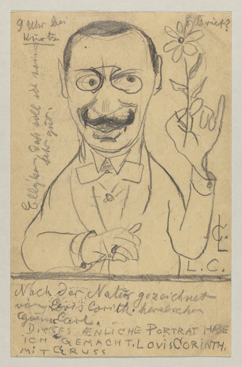 Lovis Corinth til frøken Elly Franke: postkort, poststemplet 28. august 1897 av Lovis Corinth