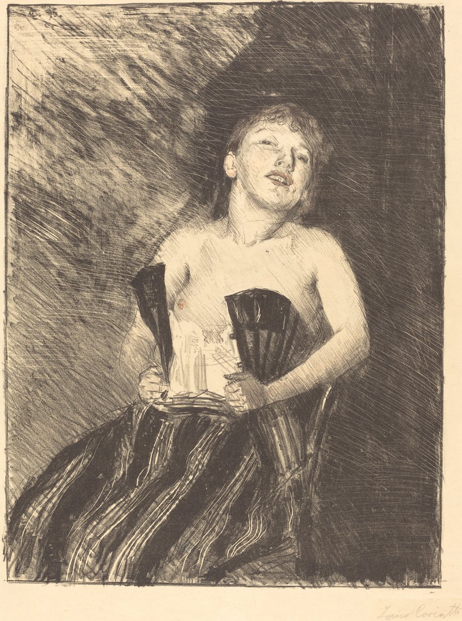 Jente i korsett av Lovis Corinth