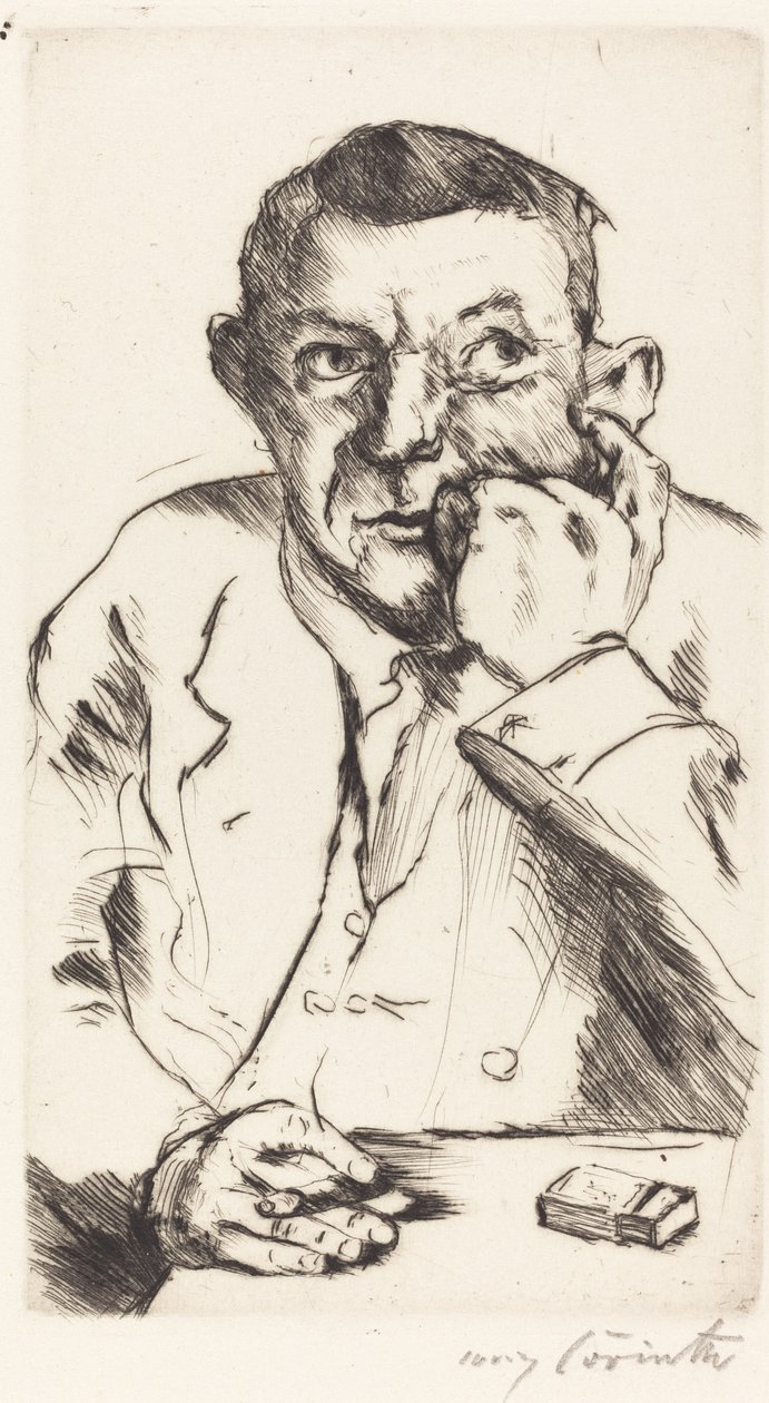 Portrett av en mann som røyker av Lovis Corinth