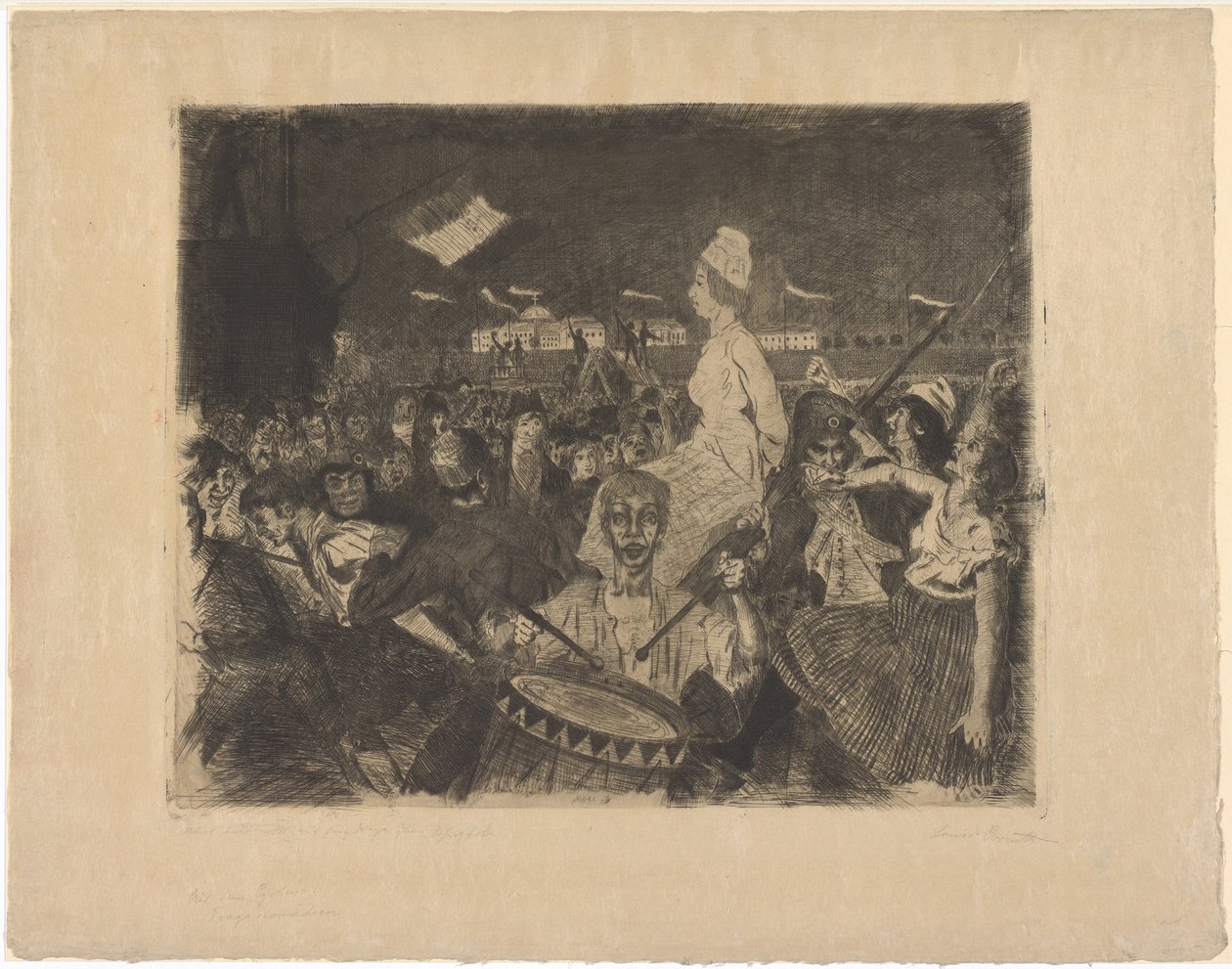 Marie Antoinette på vei til skafottet av Lovis Corinth