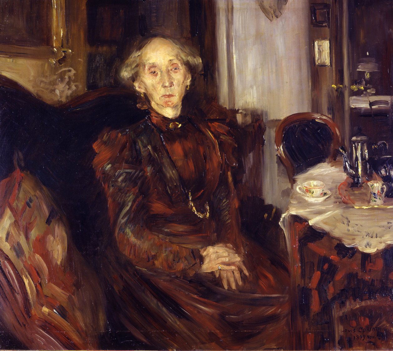 Portrett av mor Rosenhagen av Lovis Corinth