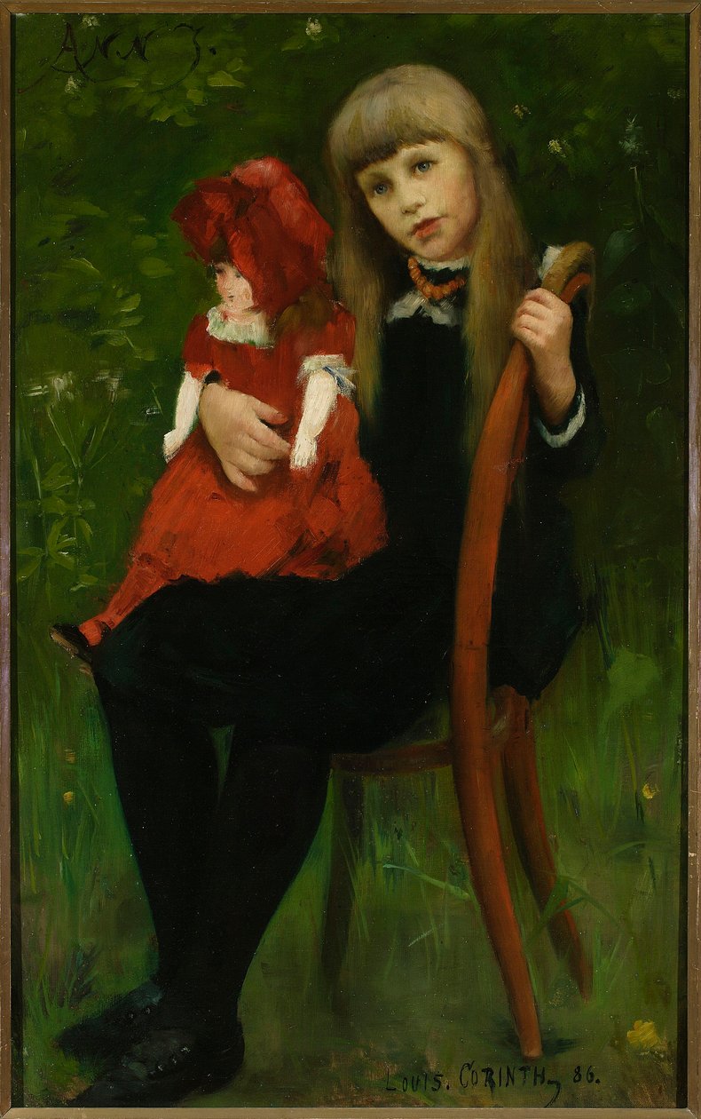 Portrett av Anna Schaumburg med en dukke av Lovis Corinth