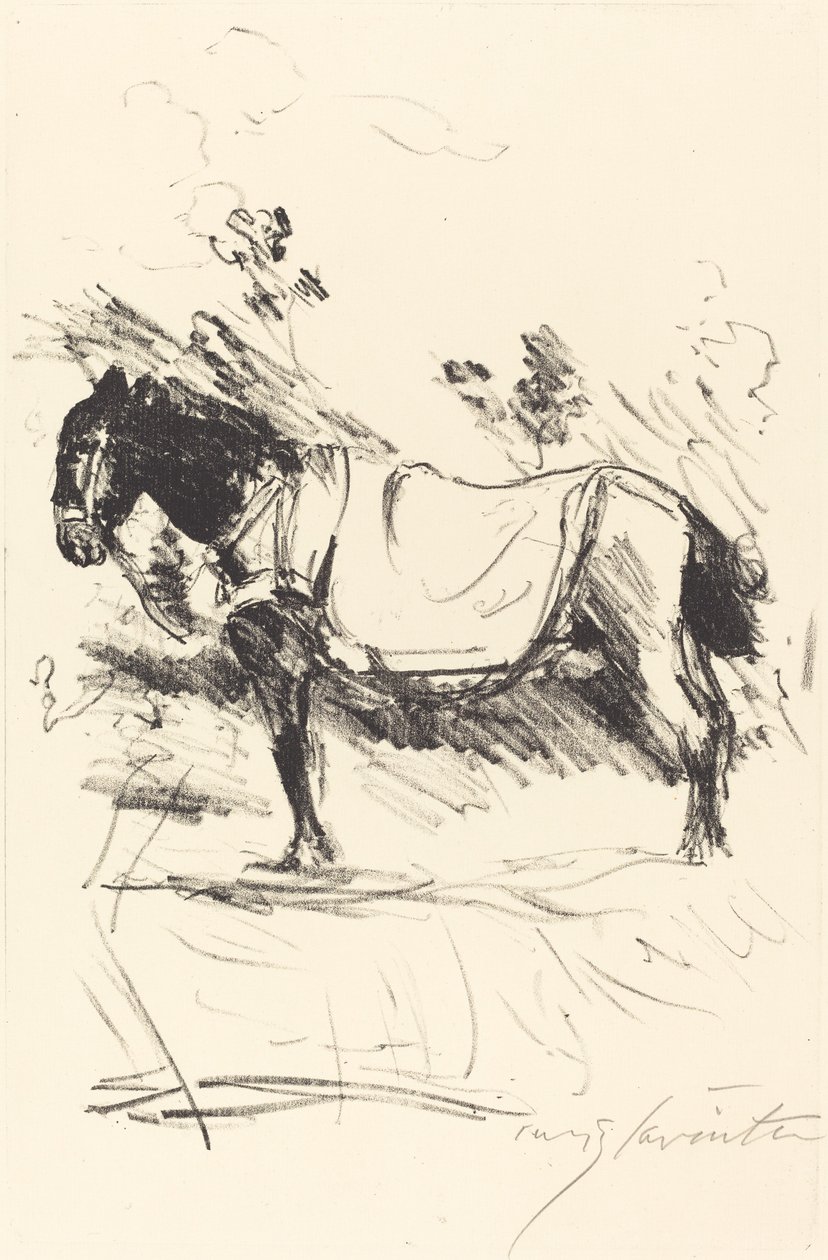 Reitpferd ridehest, 1916. av Lovis Corinth
