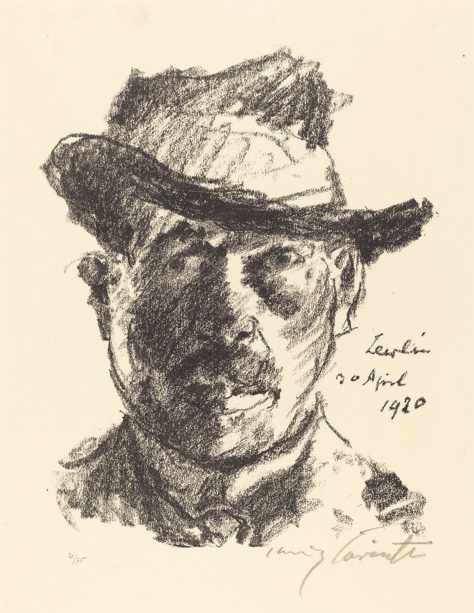 Selvportrett (selvportrett) av Lovis Corinth