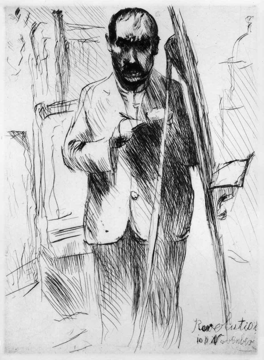 Selvportrett ved staffeliet av Lovis Corinth