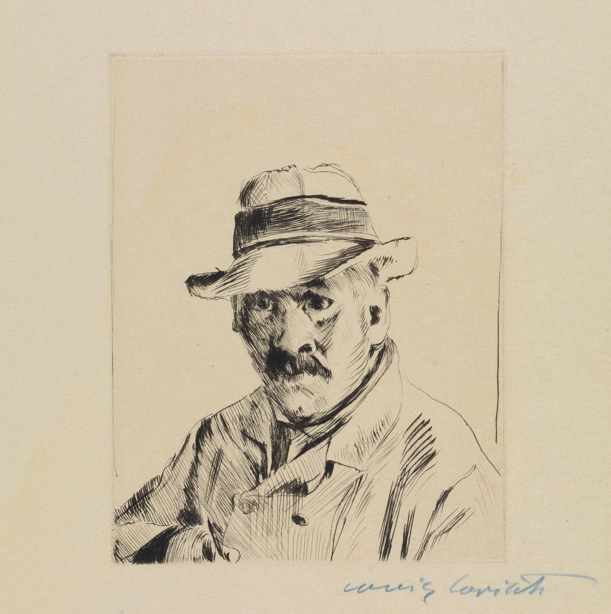 Selvportrett med stråhatt av Lovis Corinth