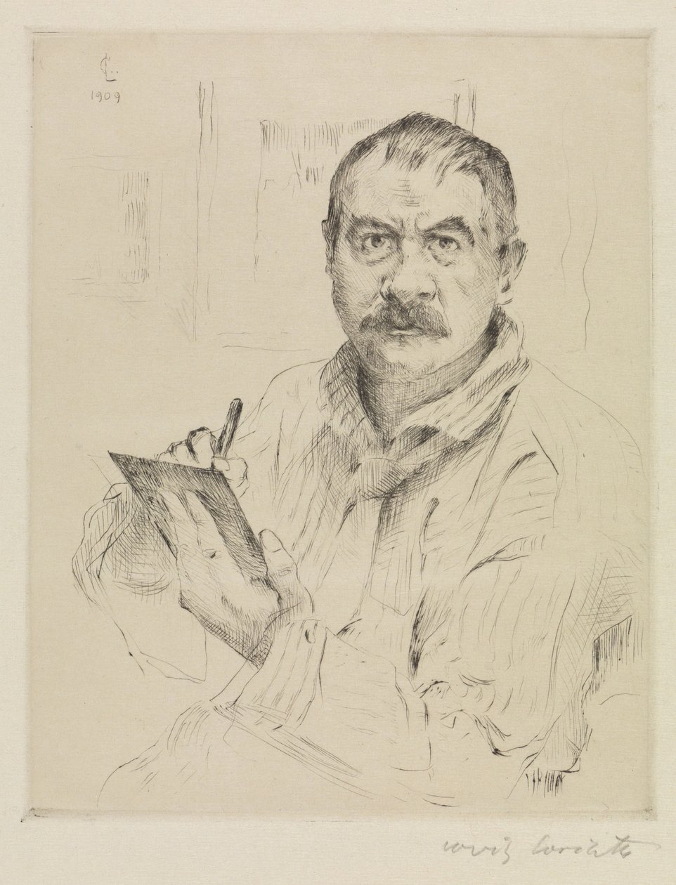 Selvportrett, radering av Lovis Corinth