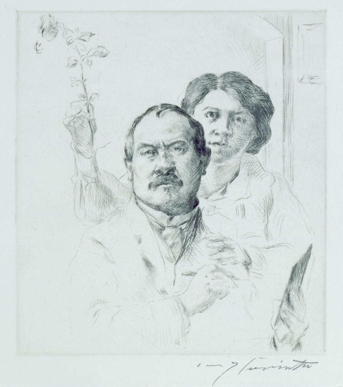 Selvportrett med kone av Lovis Corinth