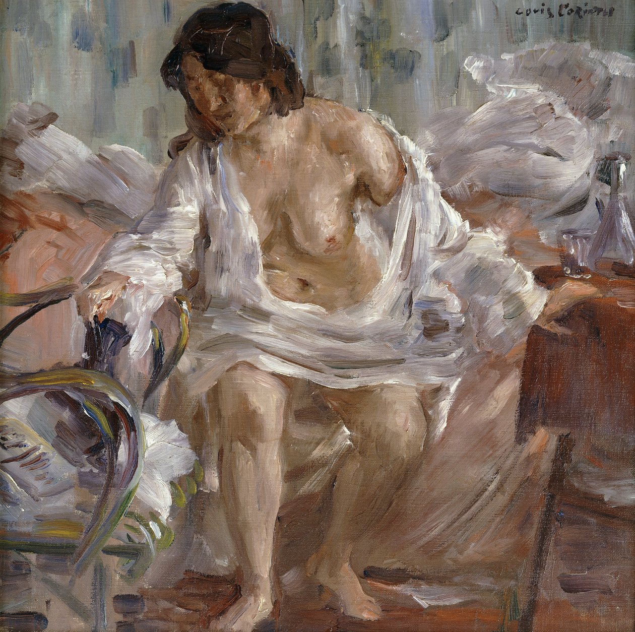 stå opp; Å stå opp, 1910 av Lovis Corinth