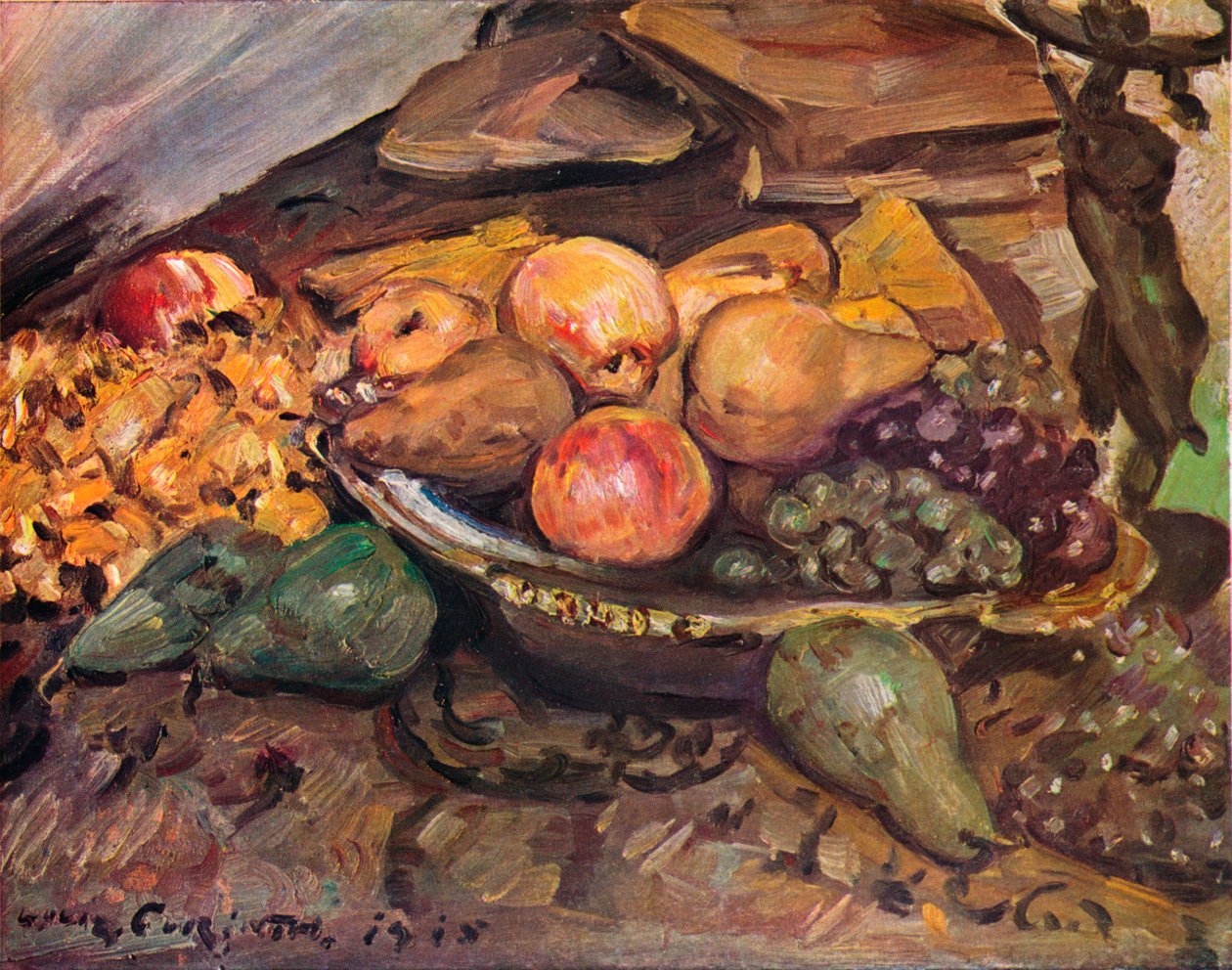 Stilleben med frukt, 1900-tallet av Lovis Corinth