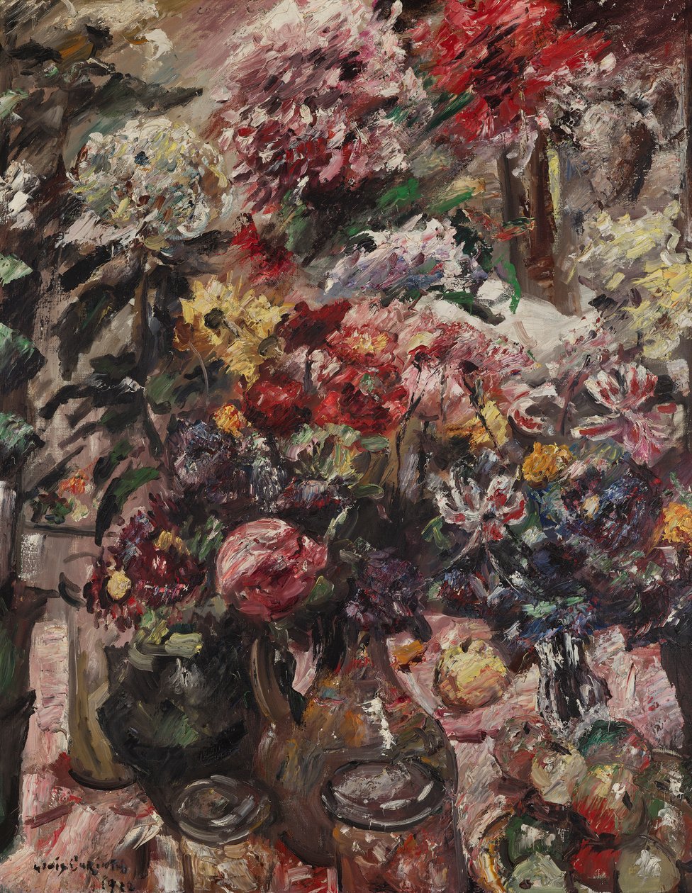 Stilleben med krysantemum og amaryllis av Lovis Corinth