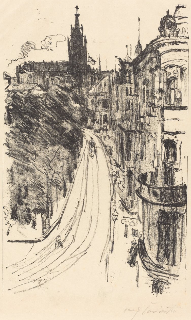 Strasse i Koenigsberg Street i Koenigsberg, 1918. av Lovis Corinth