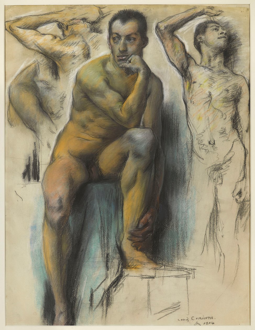 Studier av mannlige nakenbilder av Lovis Corinth