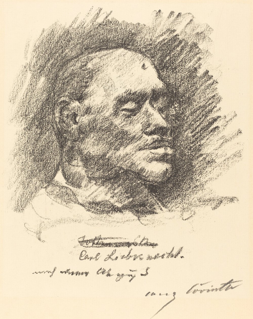Liebknechts dødsmaske av Lovis Corinth