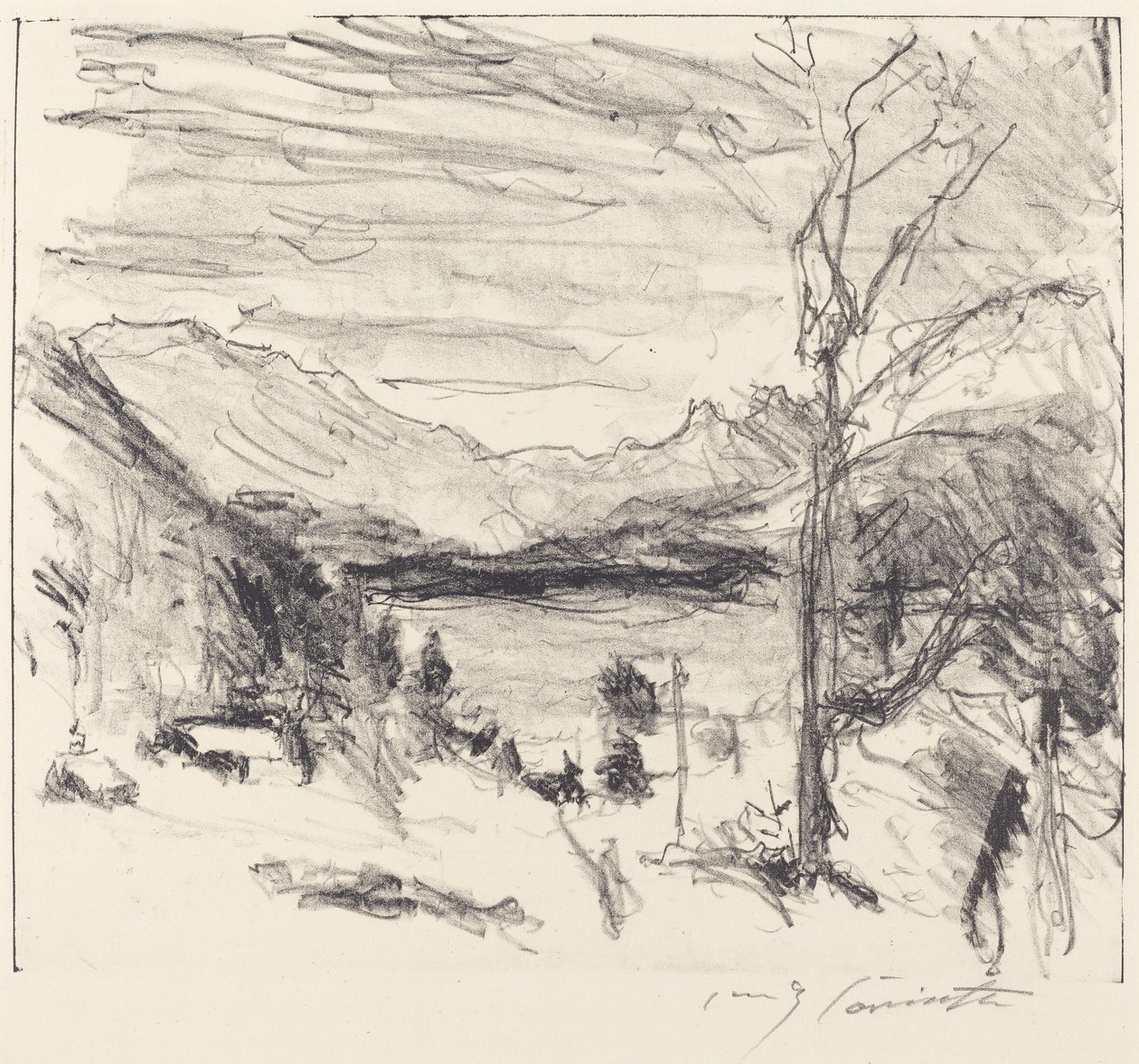 Walchensee i tåke Walchensee i tåke, 1920. av Lovis Corinth